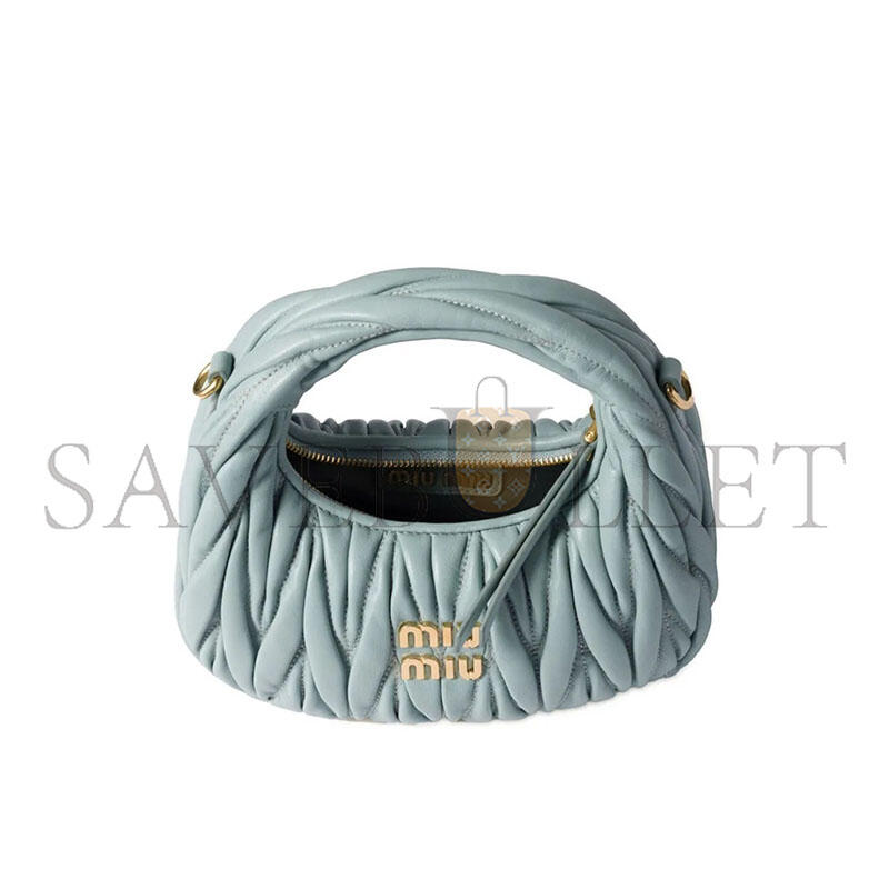 MIU MIU WANDER MATTRESSE TEXTURED HANDBAG 5BC125 (20*19*6cm)